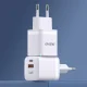 Dudao A13Pro GaN 33W tinklo įkroviklis PPS USB-C / USB-A, baltas