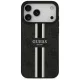 Guess 4G Printed Stripes MagSafe dėklas iPhone 17 Pro Max, juodas