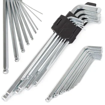 Ball-End Hex Key Wrench Set 9 pcs, 1.5-10 mm