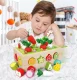 Wooden Carrot Harvest Game and Shape Sorter Toy Jhtoy-556