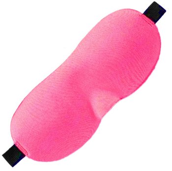 3D sleep mask with adjustable strap, pink