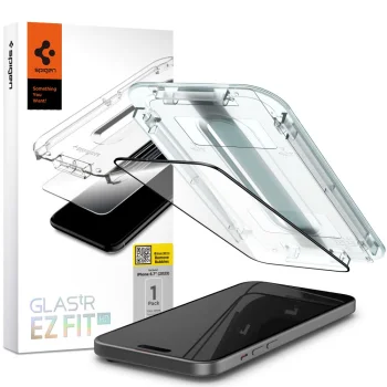 Spigen iPhone 15 Plus Tempered Glass Glas.tR EZ Fit FC, Black