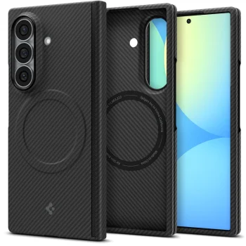 Spigen AirSkin Aramid MagFit dėklas skirtas Samsung Galaxy Z Fold 8 Ultra, juodas