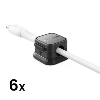 Magnetinis laidų laikiklis Joyroom JR-ZS368, 6 vnt., juodas