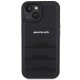 Mercedes-AMG dėklas iPhone 15 telefonui Leather Debossed Lines, juodas