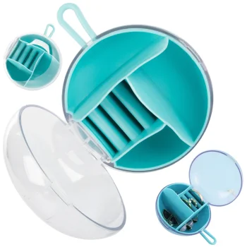 Kompaktiška kelioninė papuošalų dėžutė-organizatorius, 9 cm