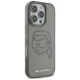Karl Lagerfeld IML Rhinestones Karl Head dėklas iPhone 16 Pro telefonui, juodas
