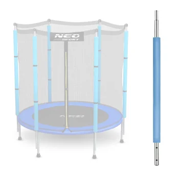 Apatinis batuto strypas 140 cm (4.5 ft) su išoriniu tinklu Neo-Sport, mėlynas