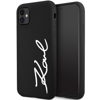 Karl Lagerfeld dėklas iPhone 11 / XR, Silicone Signature, juodas