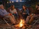 Folding Moon Chair for Camping and Garden, Brown