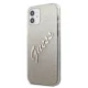 Guess iPhone 12 mini dėklas Glitter Gradient Script, auksinis