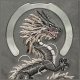 Nimmy iPhone 16 Pro Max dėklas Dragon MagSafe, pilkas