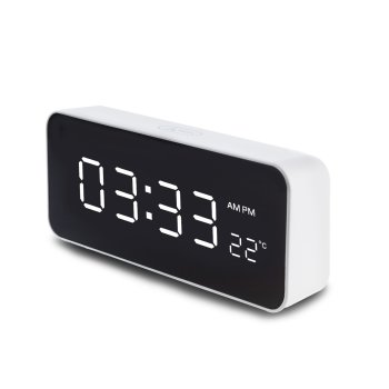 GreenBlue GB397 Alarm Clock with Thermometer, White