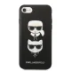 Karl Lagerfeld „Saffiano Karl&Choupette“ dėklas „iPhone SE / 8 / 7“, juodas