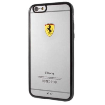 Ferrari Racing Shield dėklas skirtas iPhone 6 / 6S, juodas/skaidrus