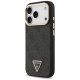 Guess dėklas iPhone 17 Pro telefonui 4G PU Leather, juodas