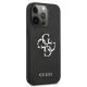Guess Saffiano 4G Metal Logo dėklas iPhone 13 Pro / 13, juodas