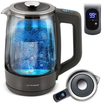 Stiklinis elektrinis virdulys Berdsen BD-711, 1,7 l su temperatūros reguliavimu
