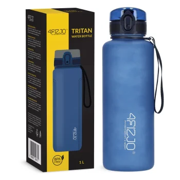 4Fizjo Sports Water Bottle, 1 L, Blue