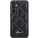 Guess dėklas Samsung Galaxy S23 FE telefonui, juodas (Quilted Metal Logo)