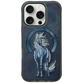 Nimmy Magnetic Fantasy Animal MagSafe dėklas iPhone 16 Pro Max telefonui, mėlynas