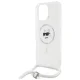 Karl Lagerfeld iPhone 16 Pro dėklas IML Choupette Head & Cord MagSafe, skaidrus