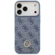 Guess 4G Strass Logo MagSafe dėklas iPhone 17 Pro Max, mėlynas