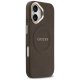 Guess Peony Hot Stamp MagSafe dėklas iPhone 17 telefonui, rudas