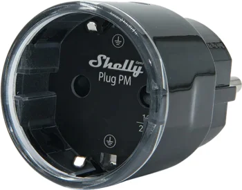 Shelly Plug PM Gen3 Matter 13A išmanusis lizdas, juodas
