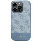 Guess iPhone 15 Pro Case 4G Stripe Collection, Blue
