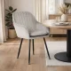 ModernHome veliūrinė valgomojo kėdė 147037, šviesiai pilka