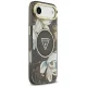 Guess IML Glitter Flowers Triangle MagSafe dėklas, skirtas iPhone Air, juodas