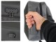 Anti-theft hard shell business laptop backpack with USB and lock, grey