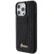 Guess Sequin Script Metal dėklas iPhone 15 Pro telefonui, juodas
