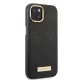 Guess Peony Logo Plate MagSafe dėklas iPhone 13 telefonui, juodas