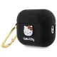 Hello Kitty Silicone 3D Kitty Head dėklas ausinėms Apple AirPods Pro 2 (2022/2023), juodas