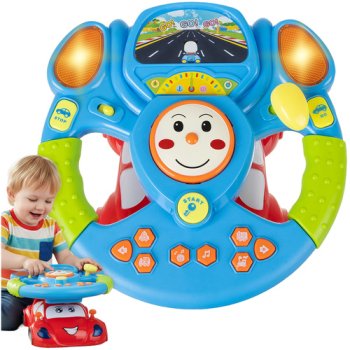 Iso Trade Interactive Steering Wheel for Kids with LED and Projector