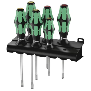 Atsuktuvų rinkinys Wera 334/6 Kraftform Plus Lasertip su laikikliu, 6 vnt.