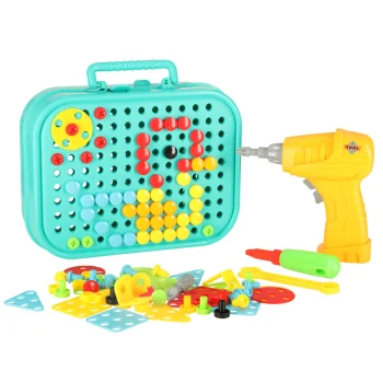 Kids Educational Constructor Tools Set Screwdriver Drill Screws Blocks Dinosaurs 285 pcs.
