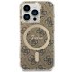 Guess dėklas iPhone 14 Pro telefonui 4G MagSafe, rudas