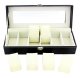 Watch storage box for 6 watches, black