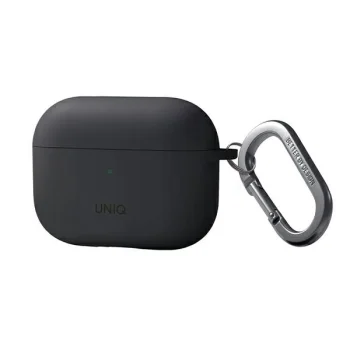 Pilkas Uniq NEXO dėklas AirPods Pro 2 su ausinių kabliukais