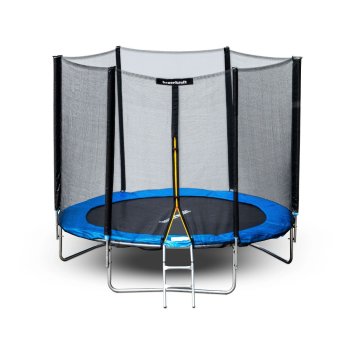 Bauerkraft sodo batutas su išoriniu tinklu ir kopėčiomis, 304-312 cm