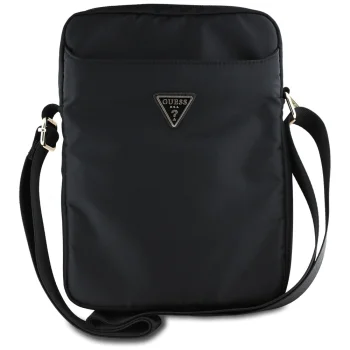 Guess Nylon Triangle Logo krepšys 10 colių įrenginiams, juodas