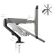 Maclean MC-860N monitoriaus laikiklis su dujine spyruokle, 13\"-27\", 8 kg, juodas
