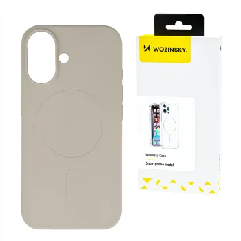 Wozinsky Silicone Case MagSafe Magnetic Case for Samsung Galaxy S25, Beige
