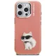 Karl Lagerfeld IML Aquarelle Choupette dėklas iPhone 16 Pro Max, rožinis