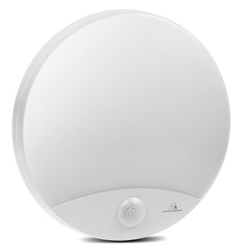 Maclean LED Facade Lamp with Motion Sensor, 10W, IP44, 4000K, White