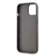 DKNY Leather Checkered Mono Pattern MagSafe dėklas iPhone 15, smėlio spalvos