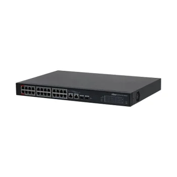 PoE komutatorius 24 prievadų 100Mbps + 2G Uplink S4101-24ET2GF-360-C